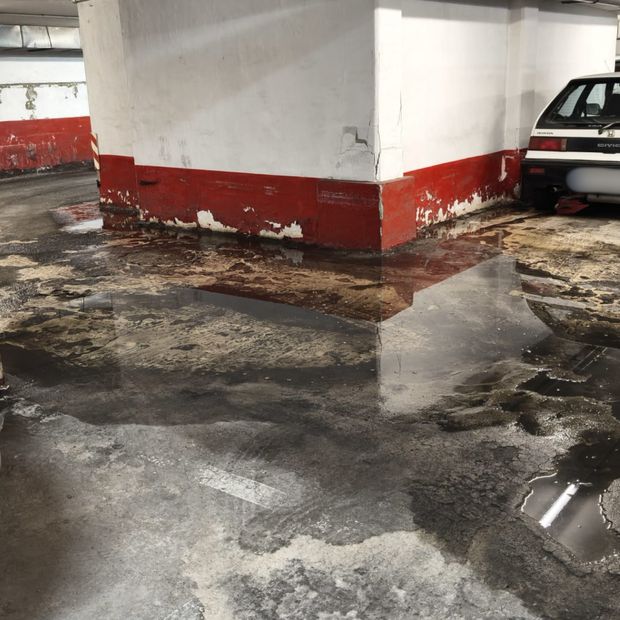 Aparcamiento subterráneo afectado por una inundación, objeto de informe pericial